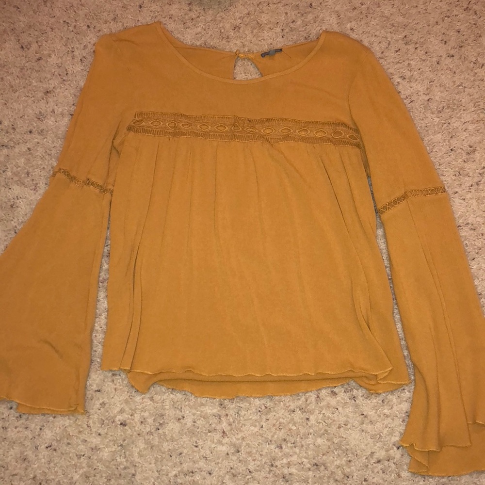 Yellow flared shirt